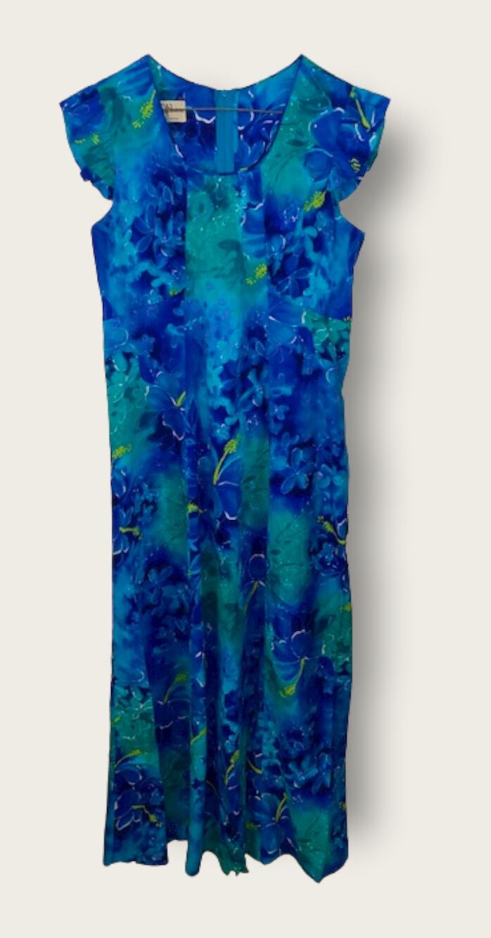 Vintage Hukilau Fashions Hawaiian Maxi Dress  | Mumu | EUC